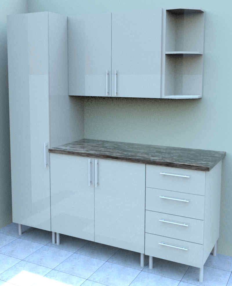 3 piece kitchen unit in white with prices